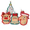 Cute Christmas Cleaning Towel Coral Velvet Hand Towel Snowman Bathroom Hanging Absorbent Dishcloth Soft Cleaning Cloth Rag