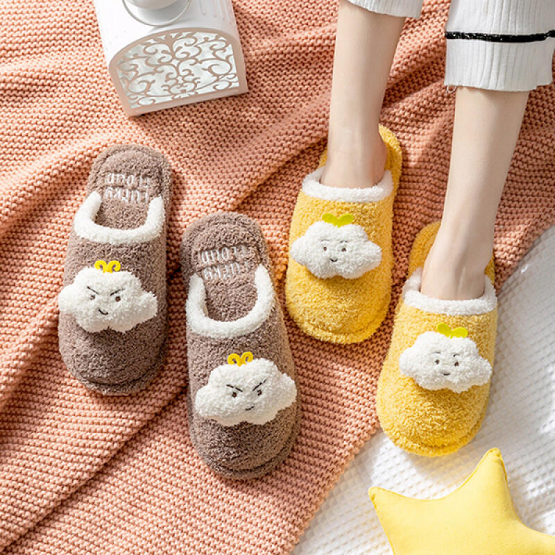 Домашние Общежитие Межэтажный Шумопоглощающий Подушка Poggle Облачные Тапочки LS570 brown