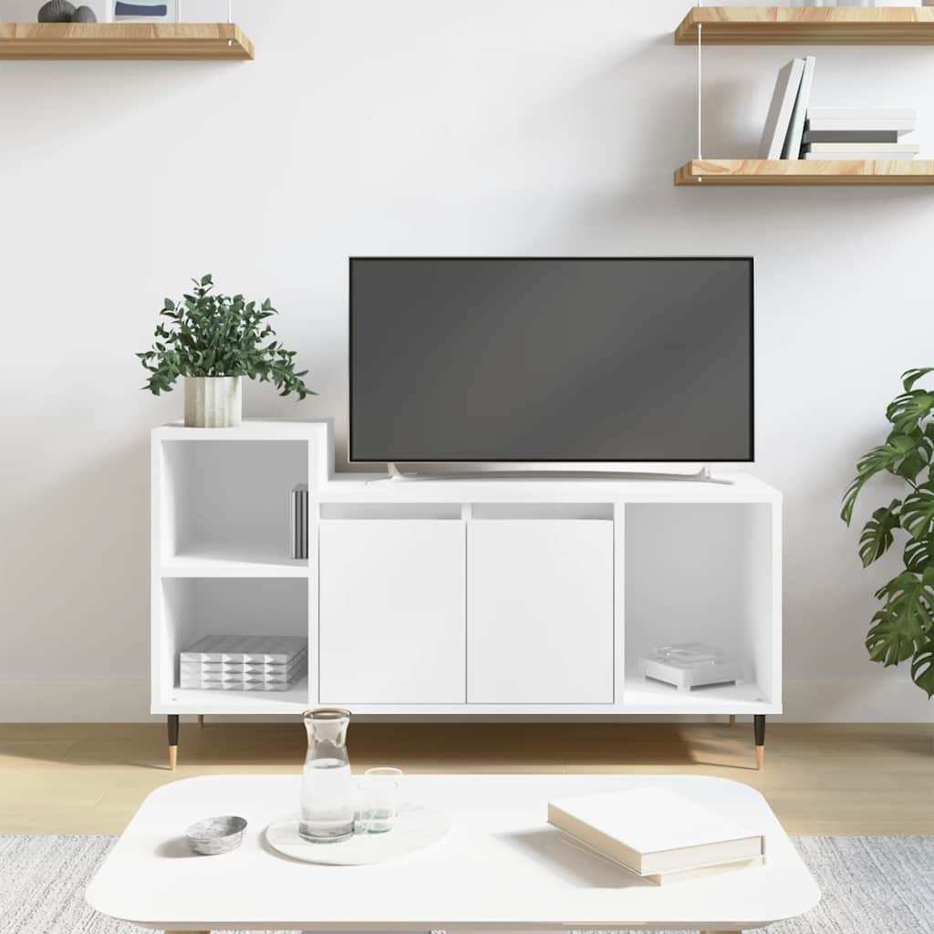 TV Cabinet White 100 x 35 x 55 cm Engineered Wood