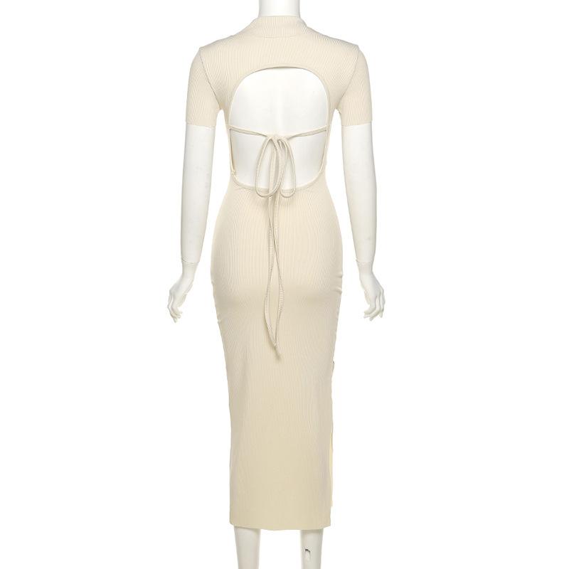 Dámské šaty Polo V Límec Dlouhé Vestidos Móda Nová elegantní móda Streetwear Neformální šaty