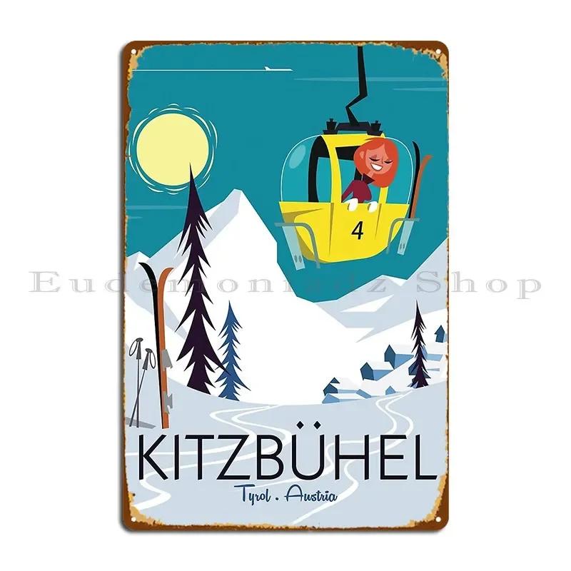 Kitzbuhel Poster Metal Plaque Poster Wall Cave Living Room Wall Decor Personalized Custom Tin Sign Poster