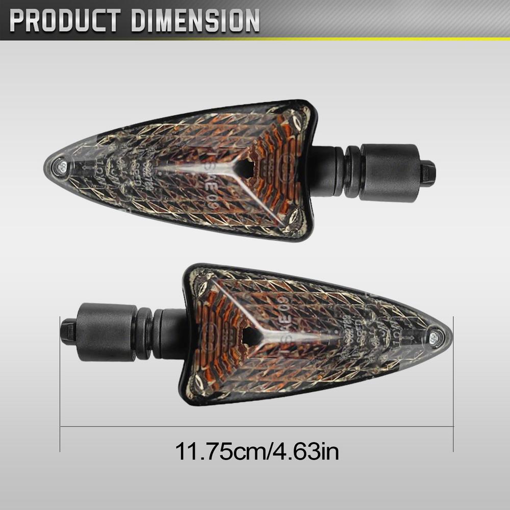 

Motorcycle Turn Indicator Motorbike Front Rear Indicators 12V Plug-And-Play High-Brightness Motorbike Warning Lamp Replacement