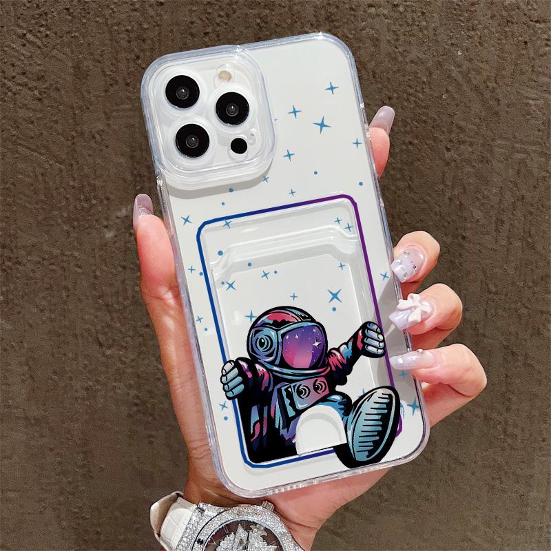 

Силиконовый чехол-карман для карт для Xiaomi Redmi Note 13 12 14 Pro Oppo Reno 10 14F 13F 12F iPhone 17 Air 16 14 Чехол Прозрачный бампер для телефона Honor X9B (5G)