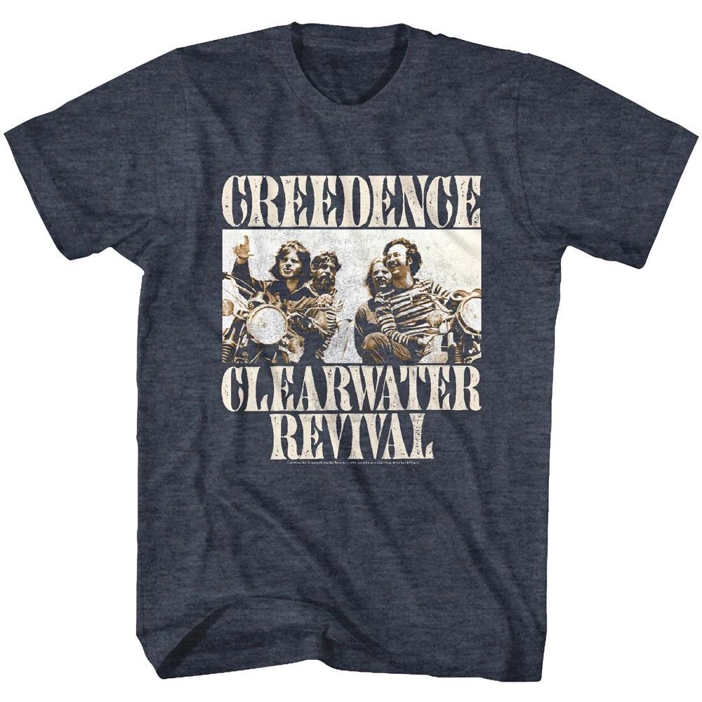 

Creedence Clearwater Revival Riding Motorcycles Photo Men s T shirt S