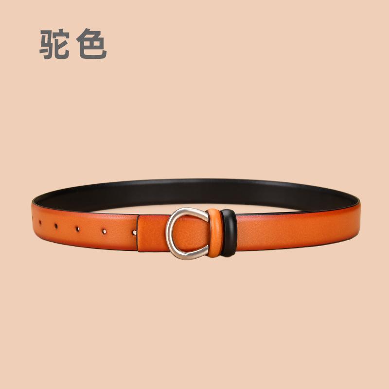 Vier Jahreszeiten Verfügbar Neuer Damenleder Gürtel Doppelseitig Verfügbar Kuhgürtel Damengürtel Handgefertigter Ledergürtel Hosengürtel