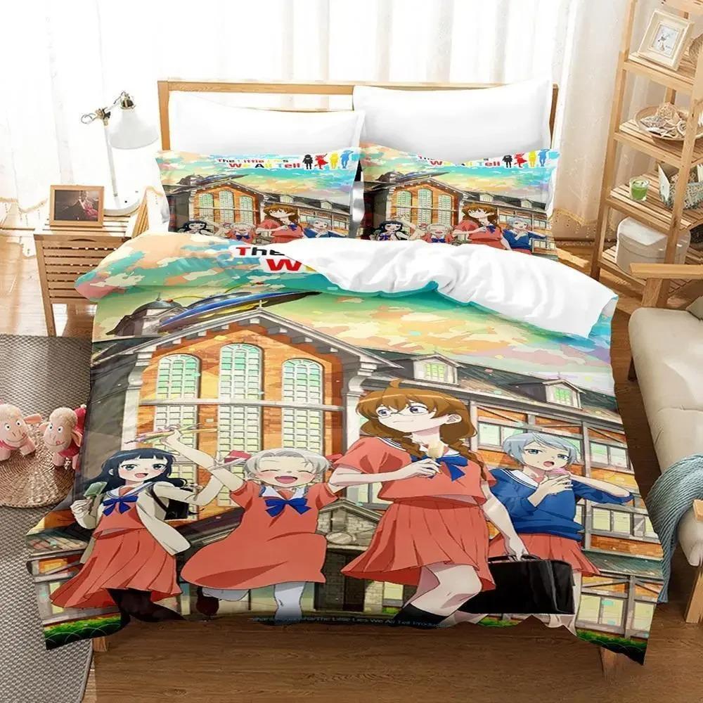 3D Anime Yo-nin Wa Sorezore Uso Wo Tsuku Bedding Set Single Twin Full Queen King Size Bed Set Adult Kid Bedroom Duvet Cover Sets
