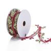 F26C 21Yards Leaves Ribbon 40mm Wide Wrapping Ribbons for Wedding Christmas Packaging