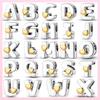 26 A-Z Alphabet Beads Copper Love Letter Charm Fit Original Brand Charms Bracelet Cz Zircon Bead Jewelry Making