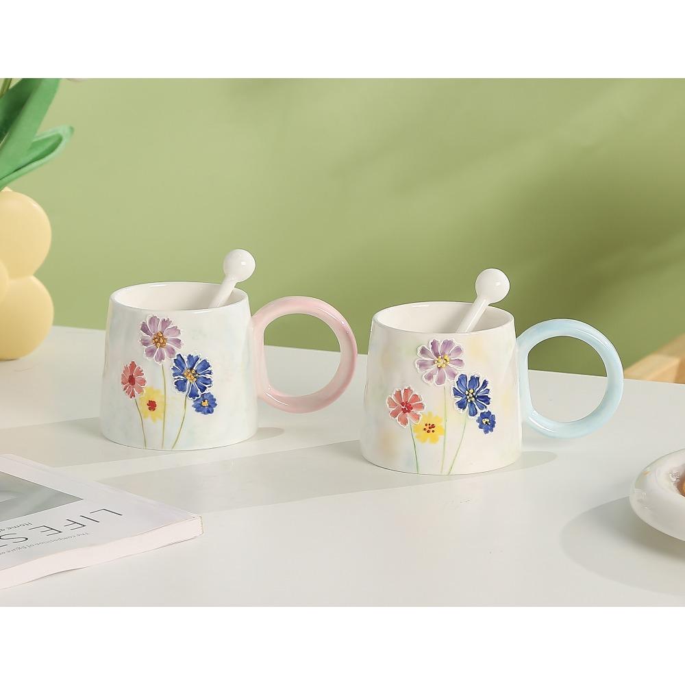 Japanese Hand Painted Flower Ceramic Cup Creative Mug High Value Water Cup Coffee Cup Gift Souvenir Cup