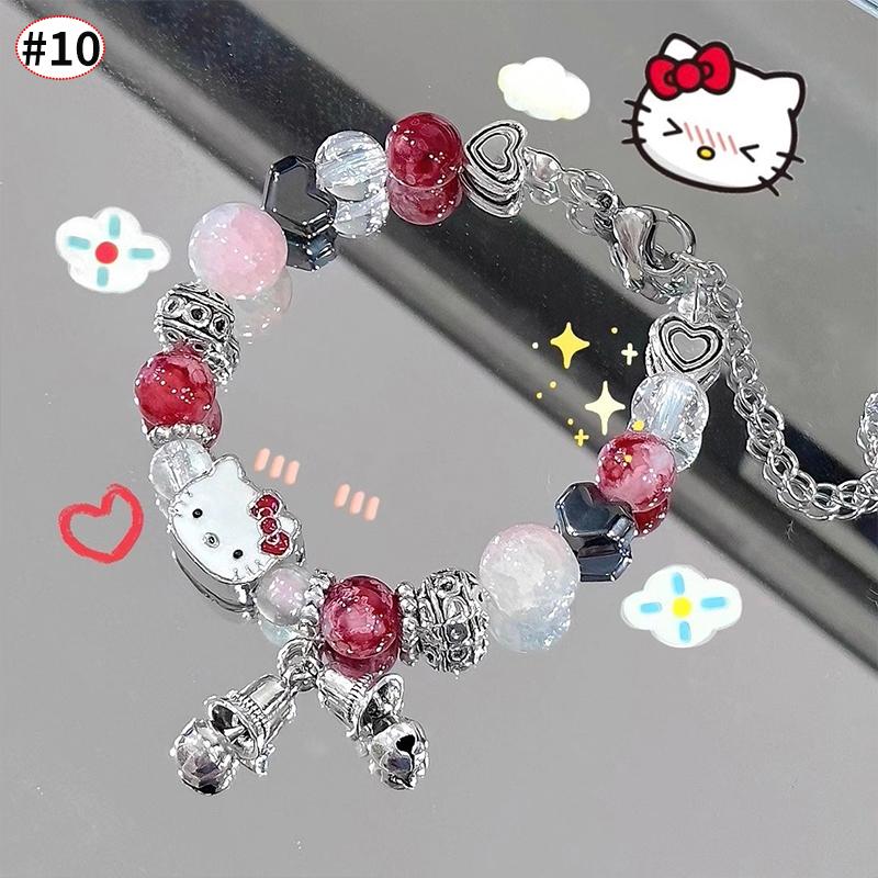 Adorable Hello Kitty Hanging Pendant Animation Design Animation Necklace/Bracelet/Ring Jewelry Accessoriess Festival Presents for Women Girls