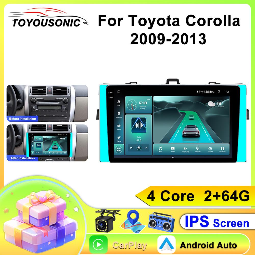10,1" Android 13 Autoradio für Toyota Corolla E140 / 150 2007 2008 2009 2010 2011 2012 2013 Multimedia-Player 2 Din DVD
