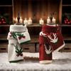 Fashionable Christmas Elk Snowman Scarf Warm Shawl Red Scarf Student Couple Christmas Gift Winter Warm Neck Protection Scarf