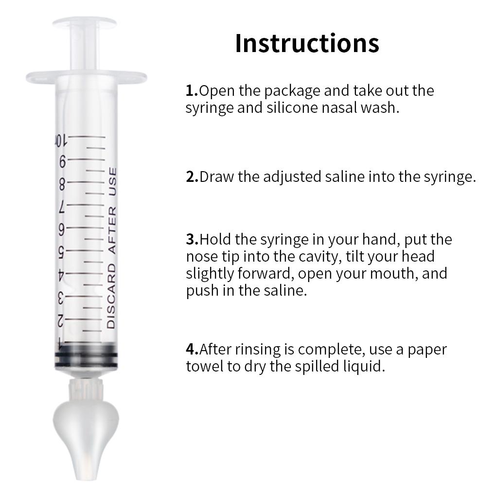 2 Pezzi Lavaggi Nasali per Neonati Tubo Siringa Pulizia Naso Bambino Cura del Neonato Aspiratore Nasale Pulitore 10ML Lavaggio Nasale per Rinite del Bambino