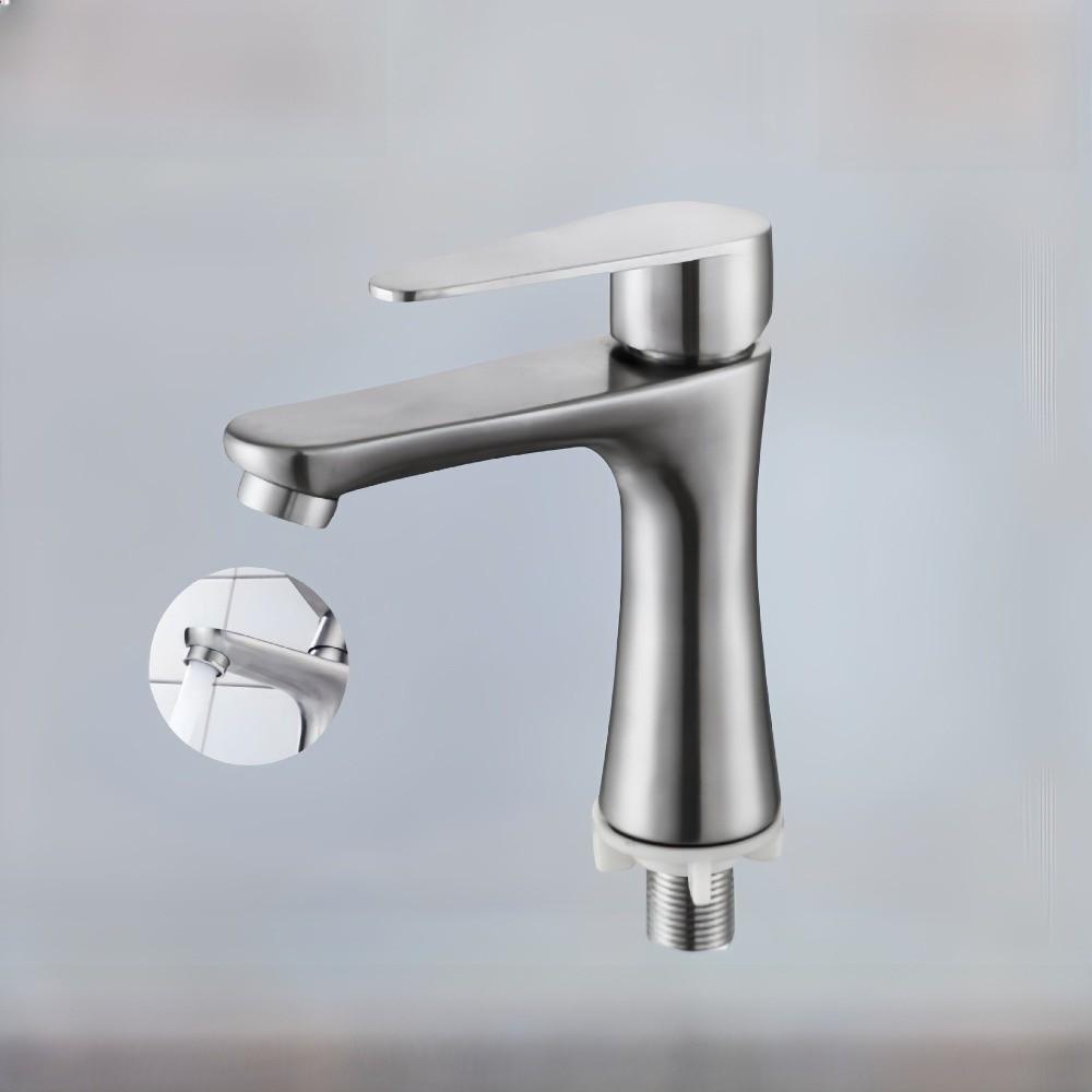 Single Handle Stainless Steel Faucet Anti-Leakage Washing Machine Faucet  Bathroom Fixture