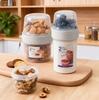 Frukost Havregryn Spannmål Nötter Yoghurt Salladskopp Förseglingsbehållare Set med gaffel Såskopp Lock Bento Tuppers Mat Taper Bowl Lunchlåda