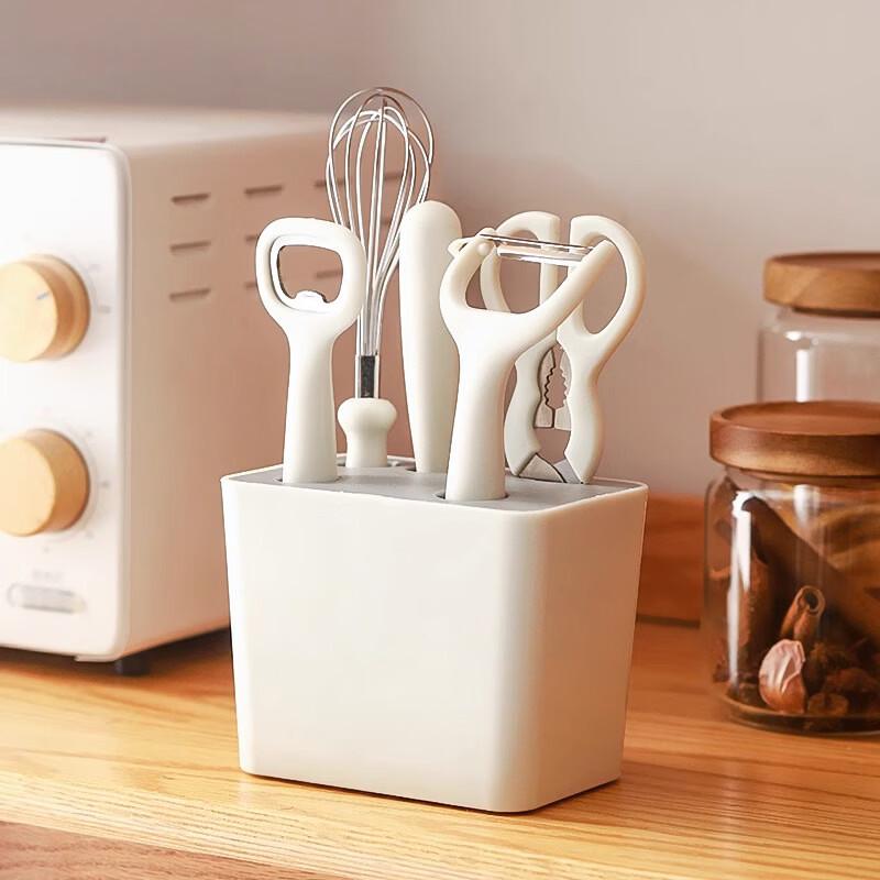 ZISIZ White 6-Piece Kitchen Tool Set