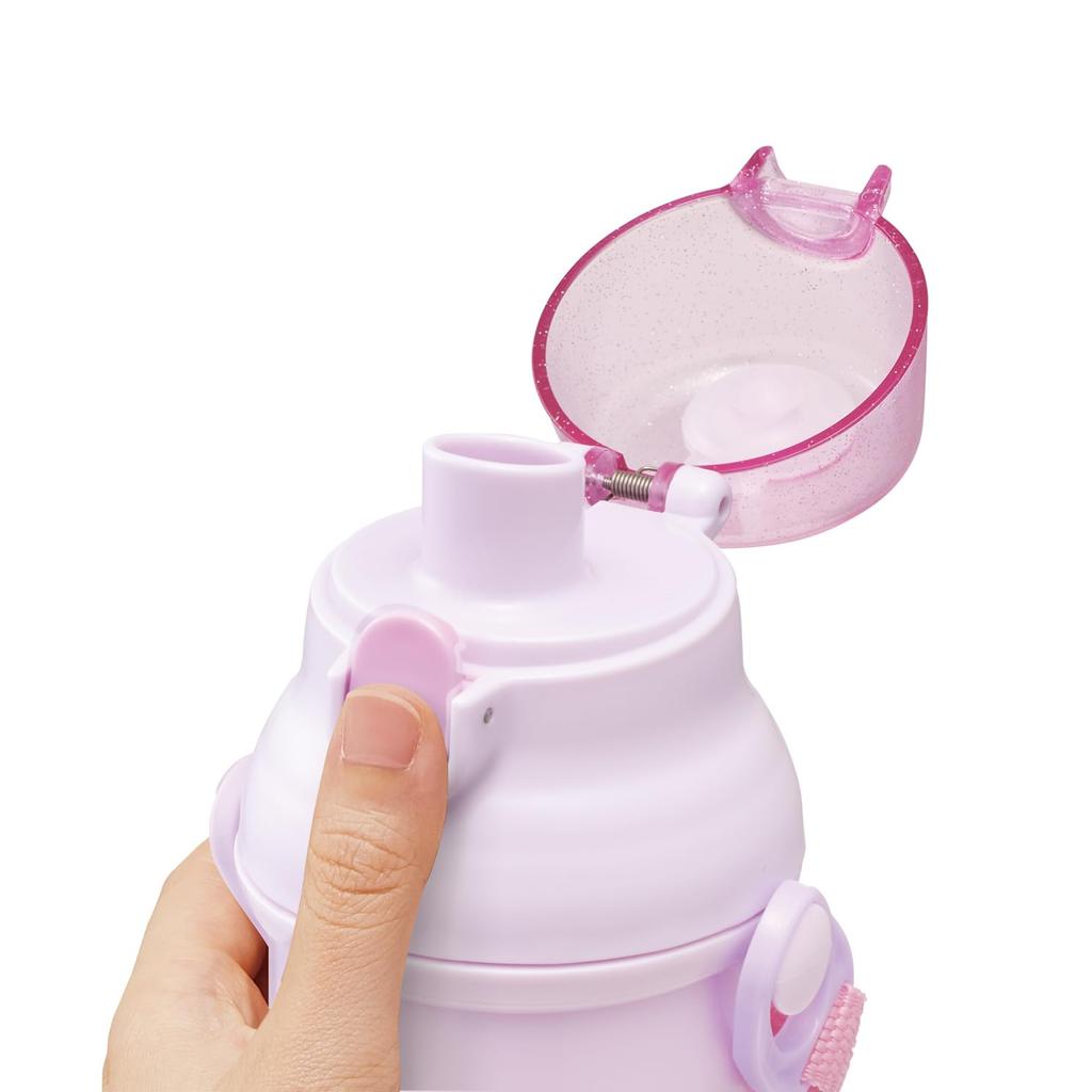 Skater Wasser Direkt Spülmaschine Mit Liebe Hergestellt Kinderflasche, 480ml, Trinken, Kunststoff, Ein-Tasten-Bedienung, Sicher, Japan, Einfachheit, Mädchen-Design,