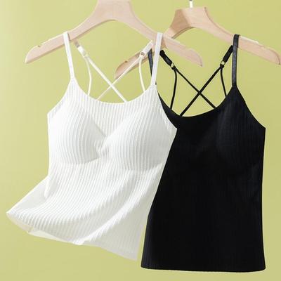 V-Ausschnitt Tank Top Streifen Strick Neckholder Crop Tops Frauen Sommer Camis Brustpolster Camisole Mode Lässig Tube Weibliche Ärmellose Gestellte Weste
