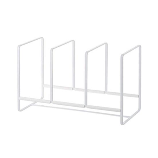 Kitchen Countertop Dish Storage Rack Heavy Duty Carbon Steel Plate Pan Pot Lid Drying Rack Multifunctional Vinyl Record Organizer Holder