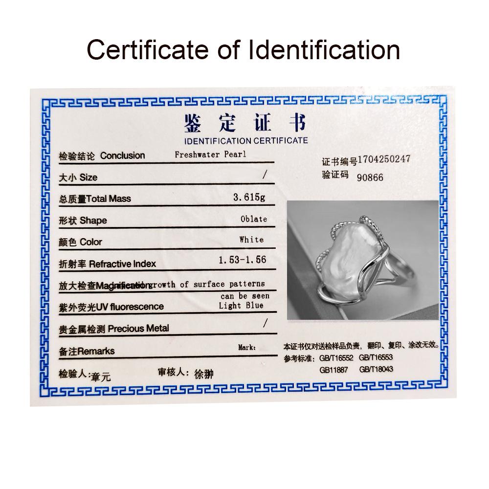 SENIKO 12-16mm Natural Freshwater Pearl Rings For Women Fashion Female Cubic Zirconia CZ Ring Pearl Jewelry Adjustable Ring