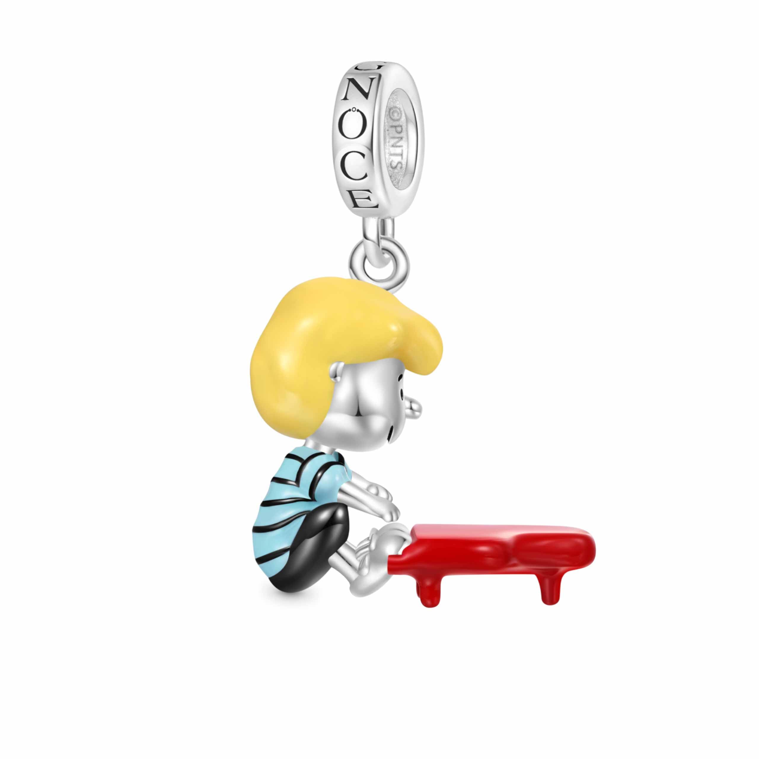 

GNOCE Peanuts Snoopy Character Charm Peanuts Snoopy Woodstock Cute Cartoon Character Charm S925 Sterling Silver Pendant Dangle Charm for Women Wife