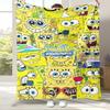 Funny S-SpongeBob Patrick Star Cartoon Flannel Blanket,Ultra Soft Warm Plush Throw for Home Bedroom Bed Sofa Cover Camping gift