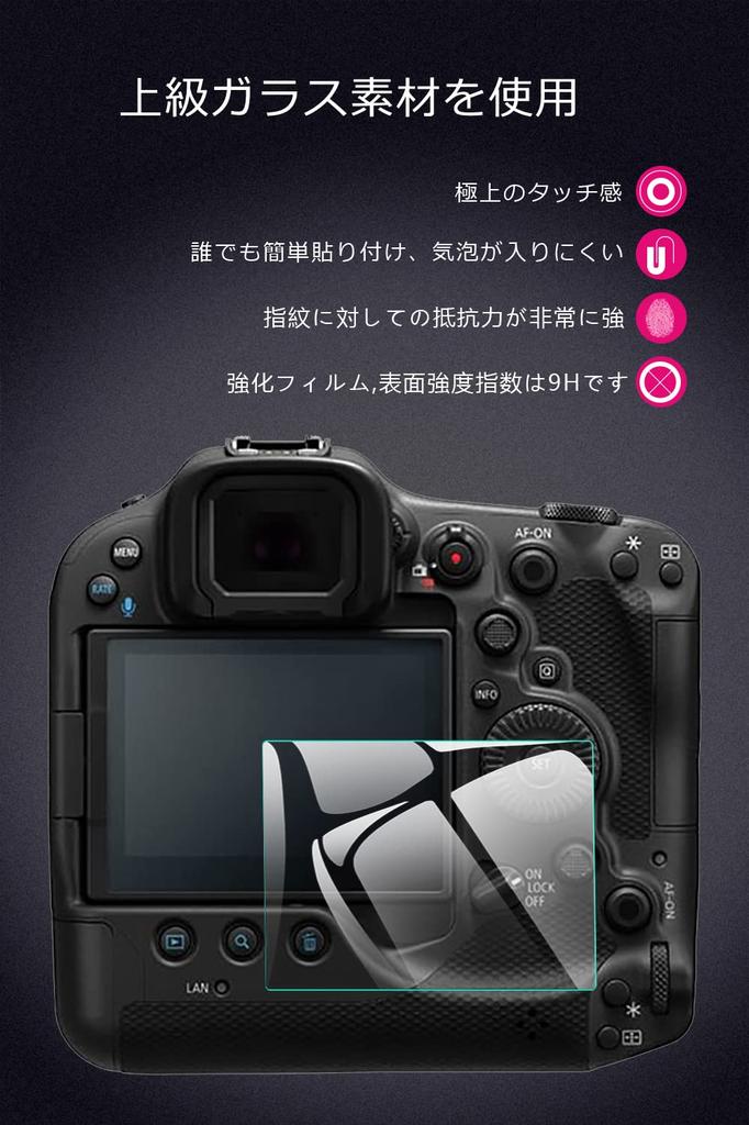 EternalStars Camera Screen Protector with 9H Full for Canon EOS R3 3-Piece Hardness, Coverage,