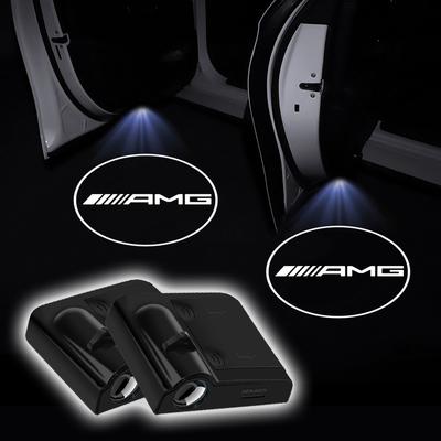 2 szt. Emblemat Drzwi Samochodowe Światło LED Lampa Powitalna Bezprzewodowy Projektor Laserowy Dla Mercedes Benz AMG GLE GLS GLC CLA GLB ML C500 C200 C300 W204 W206 W205 W212
