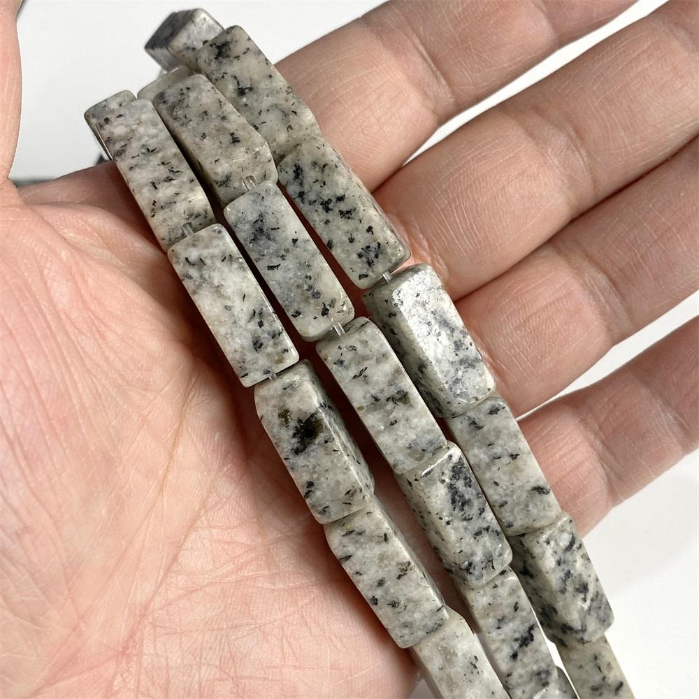 8X20MM Natural Square Tube Stone Beads Amazonite Aventurine Howlite Dalmation Gem Beads Charm For Jewelry Making Artistic works