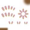 Pack Of 24 French Tip Press On Nail Gold French Tip Design Gold French Tip Fake Artificial Nail For Women Party