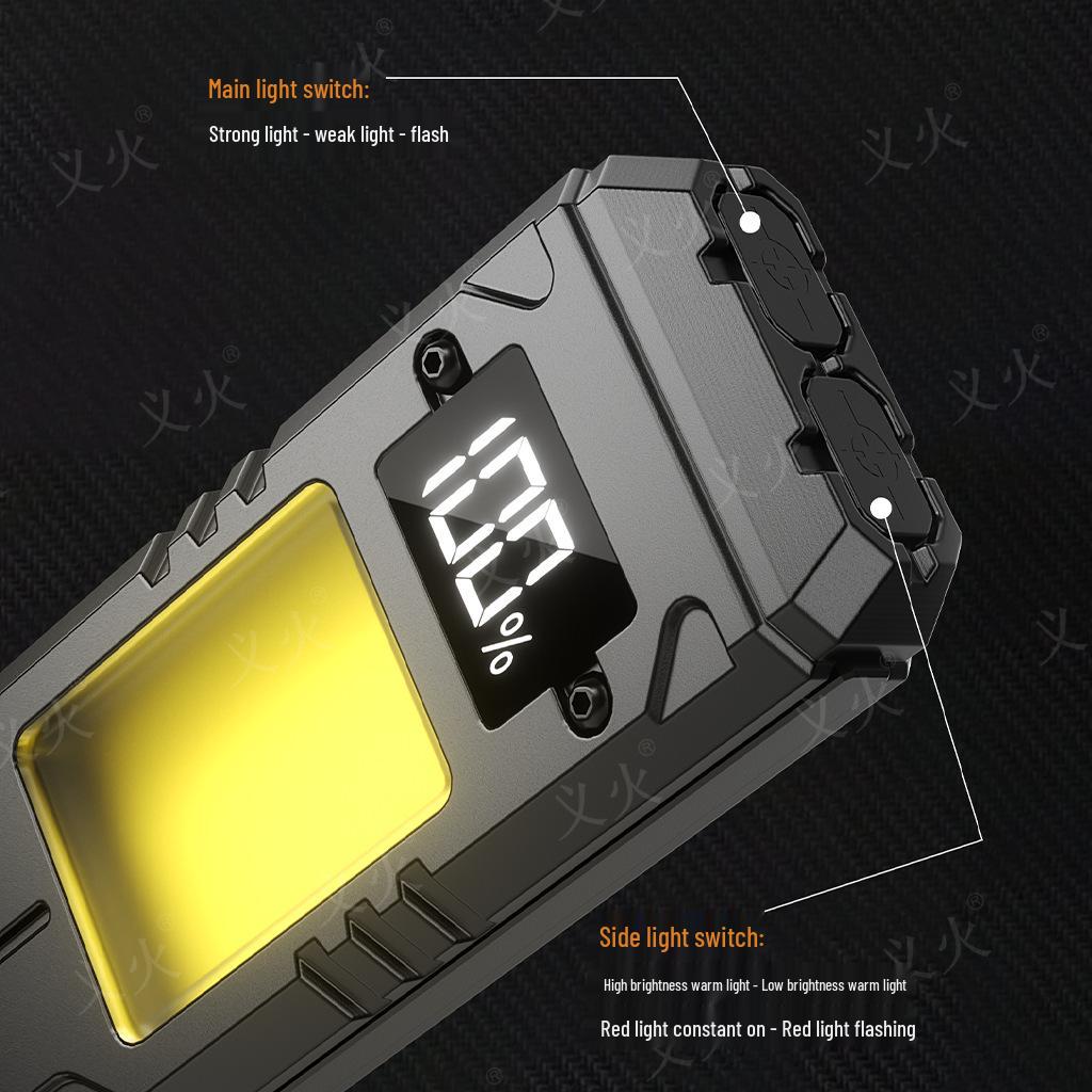 2026 EDC Tactical LED Flashlight with Display, Pen Clip, Magnetic Base - Super Bright, Multi-functional Outdoor Emergency Light