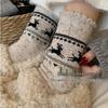 Women's Warm Wool & Cashmere Deer Socks - Cozy Autumn/Winter Plush Christmas Socks