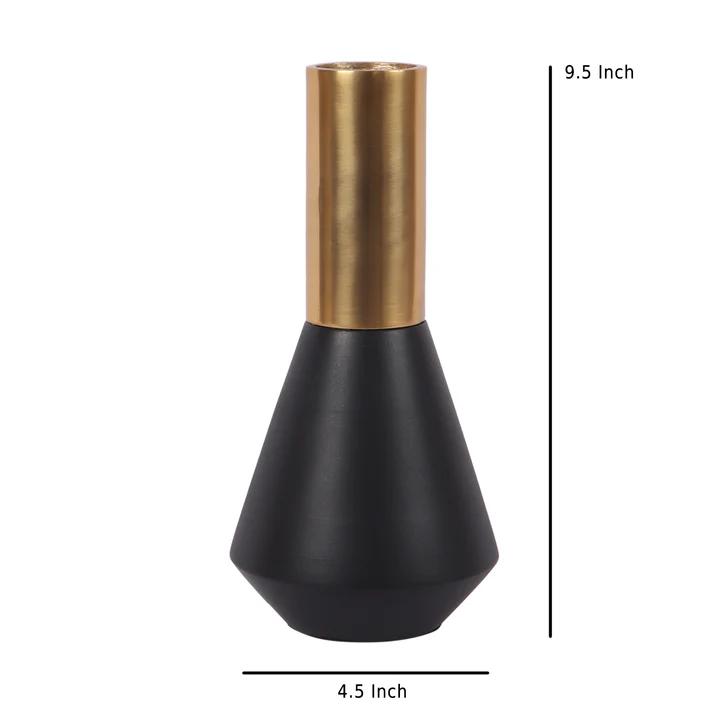 Deidra Dark Brown/Gold Table Vase | 13 X 13 X 26 Cm