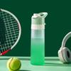 Large Capacity Spray Water Bottle Gradual Fog Surface BPA Free Sports Water Kettle with Straw 2 in 1 Cooling Spray Cup
