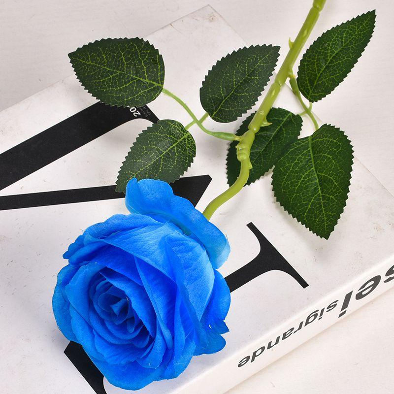 50cm Long Stem Artificial Roses Elegant Fake Silk Flowers For Wedding Home Decor