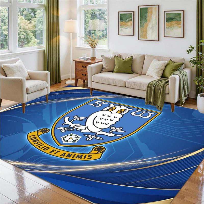 Sheffield Wednesday Football Design Crystal Velvet Rug Soft Decorative Mat for Bedroom Entrance