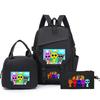 New rhythm box printed starry sky teen student schoolbag three-piece set men's and women's backpack