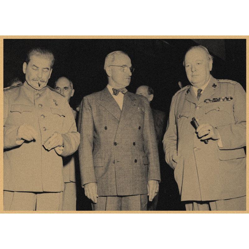 Großes inspirierendes Winston Churchill Retro Kraftpapier Poster für die Wanddekoration im Studentenwohnheim