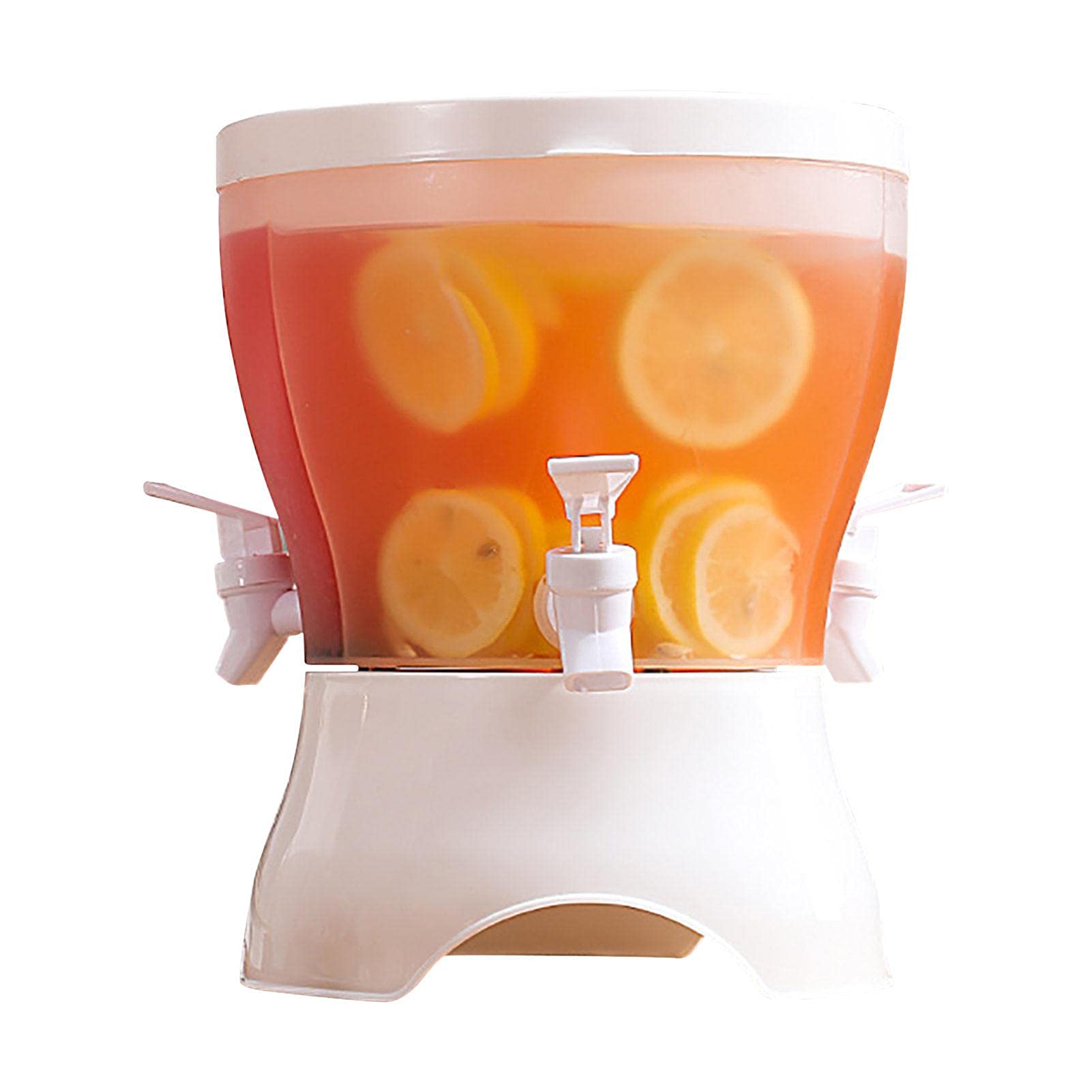 

Beverage Drink Dispenser, 3-Compartment Drink Storage Container Drink Dispenser With 3 Spigots Cold Drink Bucket Water Container