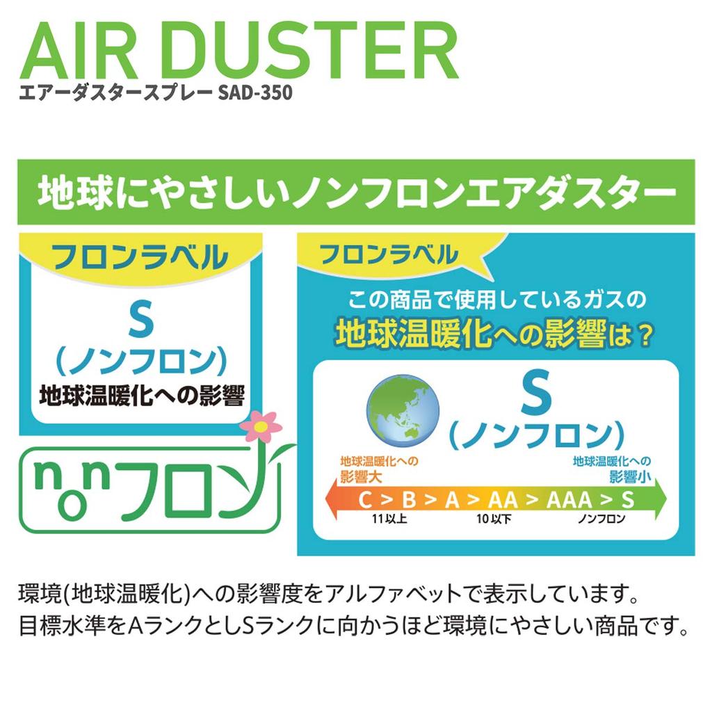 SUN UP Sprej na prach [Lze použít dnem vzhůru, neobsahuje freony] 350 ml, 3 kusy (350ml x 3 lahve) SAD-350-3P