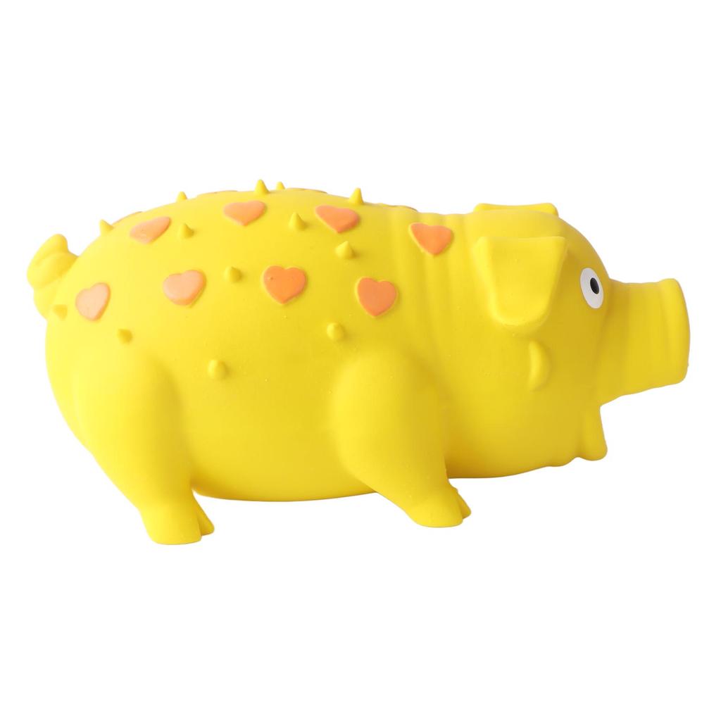 Latex Haustier Kauspielzeug Niedliche Schweinchenform Bissfest Reduziert Angst und Langeweile Interaktiver Hundekauartikel