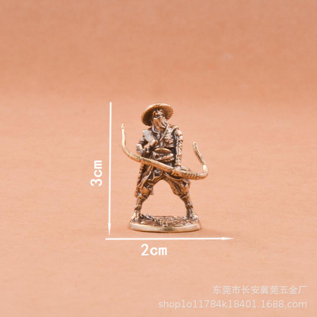 Massives Messing Shogunat Figur: Modell Spielzeug Geschenk für Jungen - Einzigartige Brettspielfiguren-Ausstellung