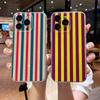 Colorful Striped Phone Case For iPhone 17 16e 16 15 14 13 12 11mini Pro Max X XR XSMAX 8 7 Air Plus Soft Cover