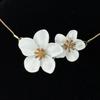 1pc Adjustable White Floral Necklace, Elegant & Versatile, Suitable For Women Everyday Wear, Vacation, Party And As Gift