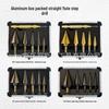 5-Piece Imperial Step Drill Set, TiN Coated, Triangle Shank, Straight Flute, with Aluminum Box