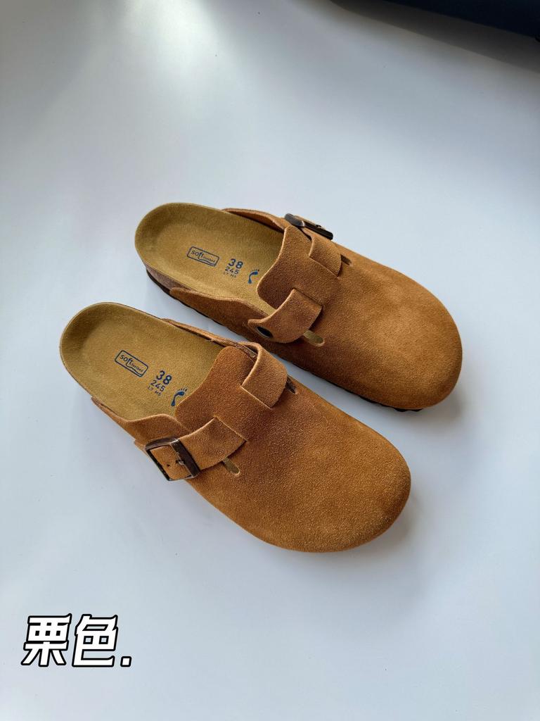 Sangpo Birken Shoes Women's Retro Cork Inner Height-increasing Sandals Bag Head Leather Thick Sole Outer Wear Fishing Birken Half Slippers