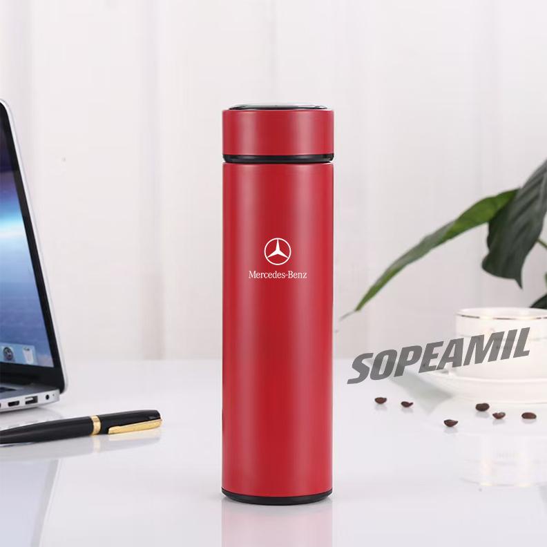 DRZ3  New 2025 500ML Car Vacuum Cup Thermos Mug Temperature Display Coffee Cup Mercedes-Benz A B C E S Class GLA GLC GLK ML SL SLK CLA