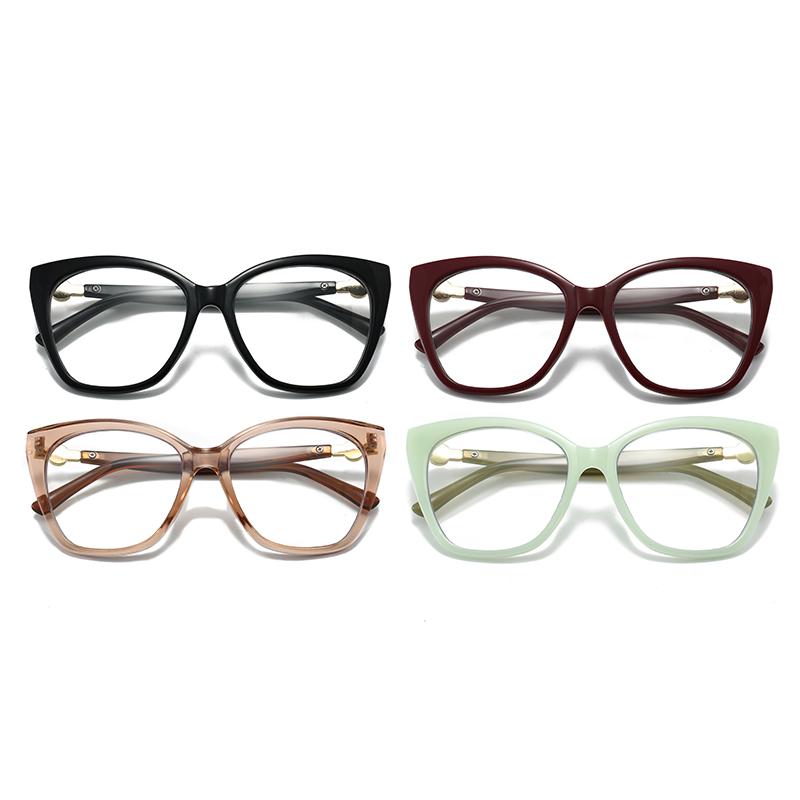 HS2237 Female Unisex Glass Frame Good Quality Fashion with Skeleton Design Aquared Lens Blue Light Blocking for Youth