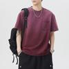 Summer Heavy 300g Gradient Wash Cotton Sleeve T-shirt Men's National Japanese Casual