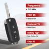 Key Fob Keyless Entry Remote Control Compatible With VW Beetle CC Eos Golf GTI Jetta Passat Passat CC Touareg Car Key Replacement For NBG010180T, Set